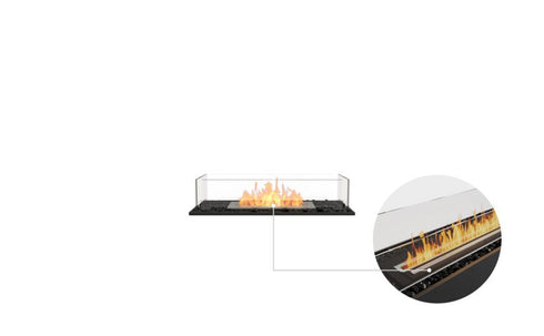 Ecosmart Fire Flex 32BN Bench Fireplace Insert - Black Finish / Black Burner - ESF.FX.32BN.B
